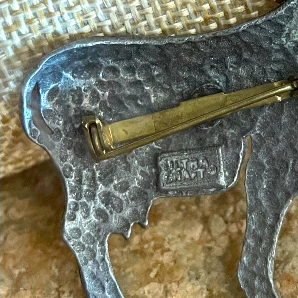 Pewter Mooing COW Pin By Ultra Craft NEW! - Picture 3 of 3